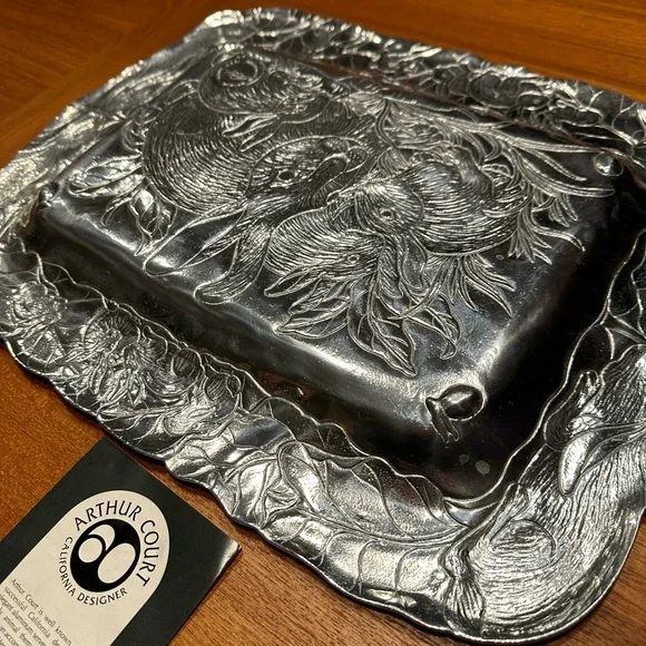 Arthur Court vintage 1990 aluminum tray. Never used! - Picture 4 of 9